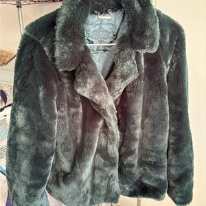 Jou Jou Dark Green Teddy Jacket